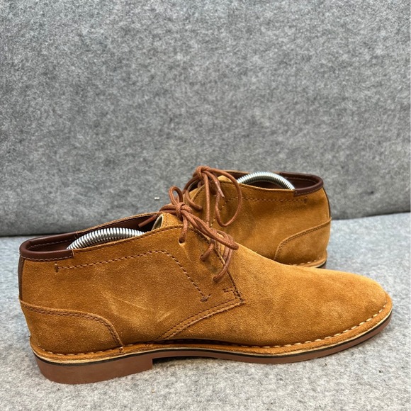 Kenneth Cole REACTION Mens Brown Suede Chukka Boots Lace Up Ankle Boots Sz 10.5